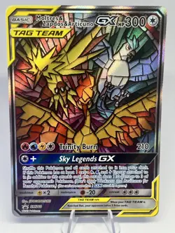 Pokemon TCG Moltres Zapdos & Articuno GX SM210 Hidden Fates Promo Nm - Image 3