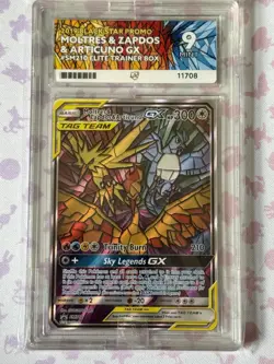 Pokemon TCG Moltres Zapdos Articuno GX SM210 Hidden Fates Promo ACE 9 - Image 1