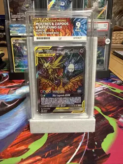 Pokemon TCG Hidden Fates Promo Card Moltres Zapdos Articuno GX SM210 Ace 9 Mint - Image 1