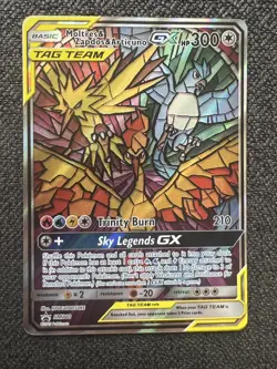 Pokemon TCG Moltres Zapdos Articuno GX SM210 Hidden Fates Promo MINT 💎 - Image 1
