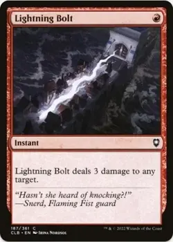 1 x Lightning Bolt - Commander Legends: Battle for Baldur's Gate - LP - MTG - Image 1
