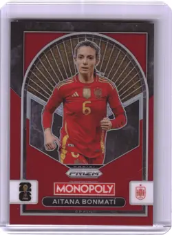 2026 Panini Prizm Monopoly FIFA World Cup #99 Aitana Bonmati Red Prizms - Image 1