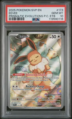 2025 POKEMON SVP EN-SV BLACK STAR PROMO #173 EEVEE PSA 10 - Image 1