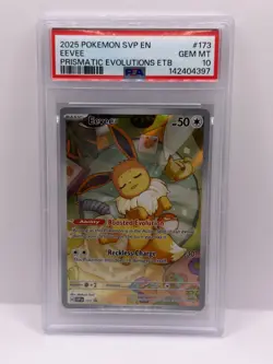 2025 POKEMON SVP EN-SV BLACK STAR PROMO #173 EEVEE PSA 10 - Image 1