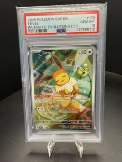 2025 POKEMON SVP EN-SV BLACK STAR PROMO #173 EEVEE PSA 10 - Image 1