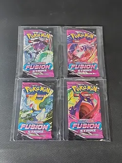 Pokemon Fusion Strike Pack Art Set / 4x Factory Sealed Booster Packs (NEW) - Image 2