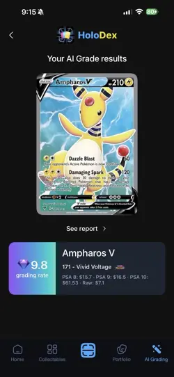 Ampharos V 171/185 Vivid Voltage Holo Rare Chinese 2020 210HP - Image 3