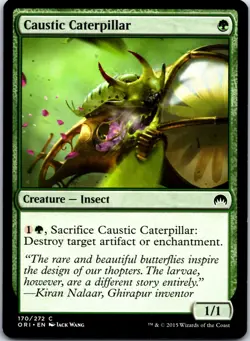 MTG Magic the Gathering Caustic Caterpillar Magic Origins NM - Image 1