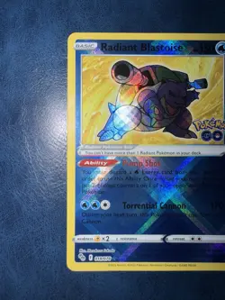 Radiant Blastoise 018/078 Pokemon GO Holo NM - Image 2