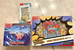 Pokemon Ascended Heroes Mega Feraligatr ex Box + Chaos Rising ETB - Image 1