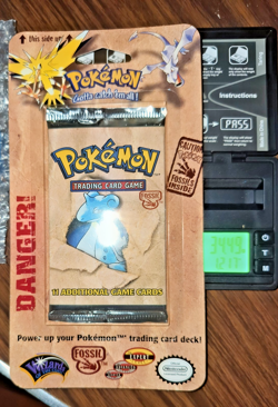 34.49g 1999 Pokemon Fossil Blister Pack - Factory Sealed (Unopened) WOTC Lapras - Image 1