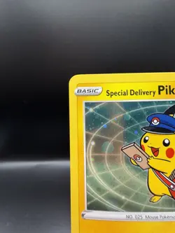 Double Swirl 💫 Pokemon Special Delivery Pikachu SWSH074 SWSH Promo Holo NM - Image 2