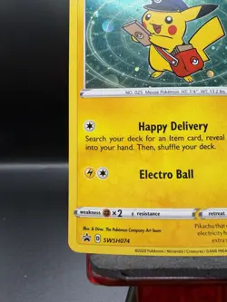 Double Swirl 💫 Pokemon Special Delivery Pikachu SWSH074 SWSH Promo Holo NM - Image 5