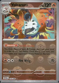 Volcarona (Poke Ball Pattern) 016/086 Rare Black Bolt Pokemon Holo Near Mint - Image 1