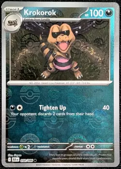 Krokorok 058/086 Poke Ball Pattern Sv: Black Bolt Holo Pokemon Card NM - Image 1
