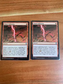 x2 MTG Magic the Gathering Chain Lightning (123/265) Eternal Masters LP - Image 1