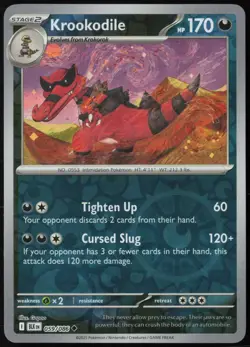 Krookodile 059/086 Black Bolt Uncommon Reverse Holo Pokemon NM - Image 1