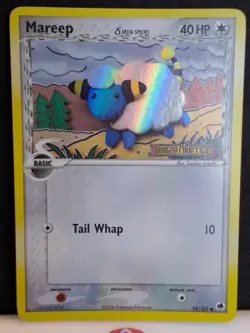Mareep (Delta Species) 54/101 Dragon Frontiers Reverse Holo Pokemon TCG LP - Image 2