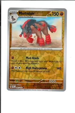 Mudsdale 092/162 Uncommon Temporal Forces Pokemon Reverse Holo Near Mint - Image 1