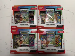 Pokemon TCG First Partner Illustration Collection Series 2 Sealed Box Lot of 4 - Image 1