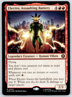 Marvel Spider-Man Electro, Assaulting Battery FOIL 76 Magic the Gathering - Image 1