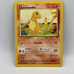 Pokemon TCG Charmander Base Set 46/102 Regular Unlimited Common - Image 1