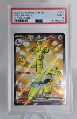 Gholdengo ex 231/182 SV04: Paradox Rift Holo Full Art Pokemon - NM - Image 1