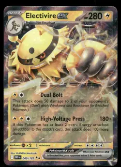 Pokemon Cards Electivire ex 069/182 Destined Rivals Double Rare NM - Image 1