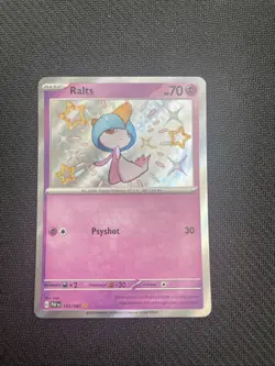 2024 Pokemon Paldean Fates Ralts 153/091 Pokemon Card TCG Shiny - Image 1
