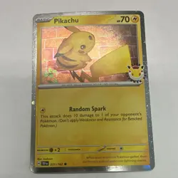 Pokemon TCG Pikachu 051/162 Temporal Forces Eng Holo Common 2024 HP 70 - Image 1
