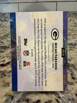 2025 Topps Cosmic Chrome Micah Parsons Stars in the Night #STN-24 Packers - Image 2