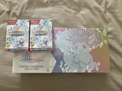Pokemon Prismatic Evolutions Super Premium Collection SPC + 2x Booster Bundles - Image 1