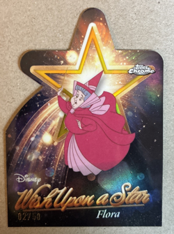 2025 Topps Disney Wonder Flora #W-10 Wish Upon A Star Gold Die-Cut #02/50 - Image 1