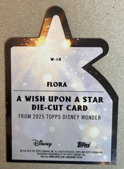 2025 Topps Disney Wonder Flora #W-10 Wish Upon A Star Gold Die-Cut #02/50 - Image 2