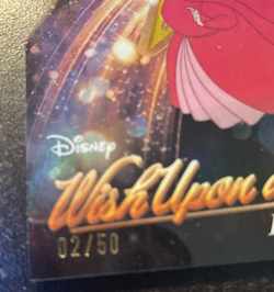 2025 Topps Disney Wonder Flora #W-10 Wish Upon A Star Gold Die-Cut #02/50 - Image 3