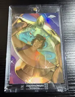 2026 Topps Disney Chrome Disney Reflections Genie and Aladdin Card R-1 SSP - Image 1