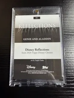 2026 Topps Disney Chrome Disney Reflections Genie and Aladdin Card R-1 SSP - Image 2