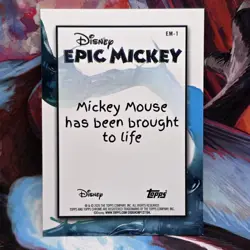 2026 Topps Disney Neon Epic Mickey Chrome Mickey Mouse #EM-1 - Image 2