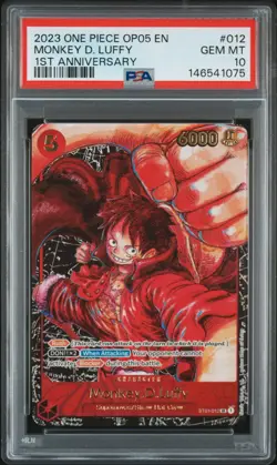 [PSA 10] Monkey D. Luffy ST01-012 EN OP05 Awakening of the New Era One Piece - Image 1