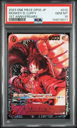 [PSA 10] Monkey D. Luffy ST01-012 Awakening of the New Era One Piece Japanese - Image 1