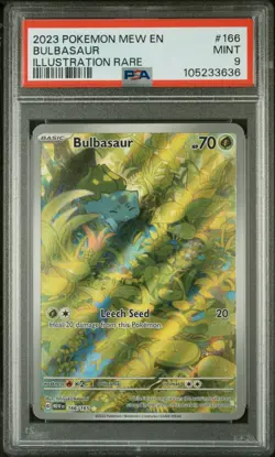 Pokemon 151 SIR Bulbasaur #166 PSA 9 #3636 - Image 1