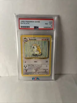 1999 Pokemon Game Raticate #40 Psa 8 - Image 1
