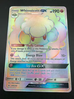 Whimsicott GX SECRET HYPER FULL ART RARE 226/214 Pokemon SM Unbroken Bonds NM - Image 1