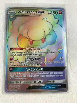 Whimsicott GX SECRET HYPER FULL ART RARE 226/214 Pokemon SM Unbroken Bonds NM - Image 2