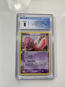 2006 Lickitung Reverse Holo Pokemon CGC 8 Mint EX Dragon Frontiers 19/101 - Image 1