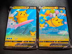 Flying / Surfing Pikachu V Celebrations Pokemon 2 Card Set - Image 1