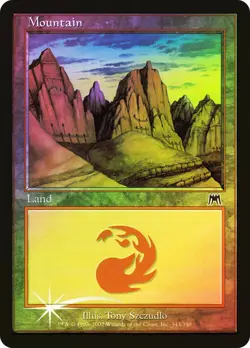 MTG magic cards 1x Mountain (343) - Foil Onslaught Light Play, English - Image 1