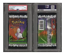 Pokemon Gym Challenge 1st Edition booster pack Blaine Art PSA 9 - Image 5