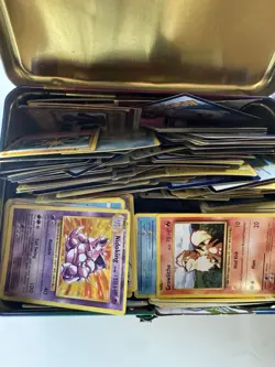Nintendo Pokemon TCG Mixed Card Lot in Tin Base Set Holo English Pikachu - Image 1