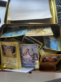 Nintendo Pokemon TCG Mixed Card Lot in Tin Base Set Holo English Pikachu - Image 2